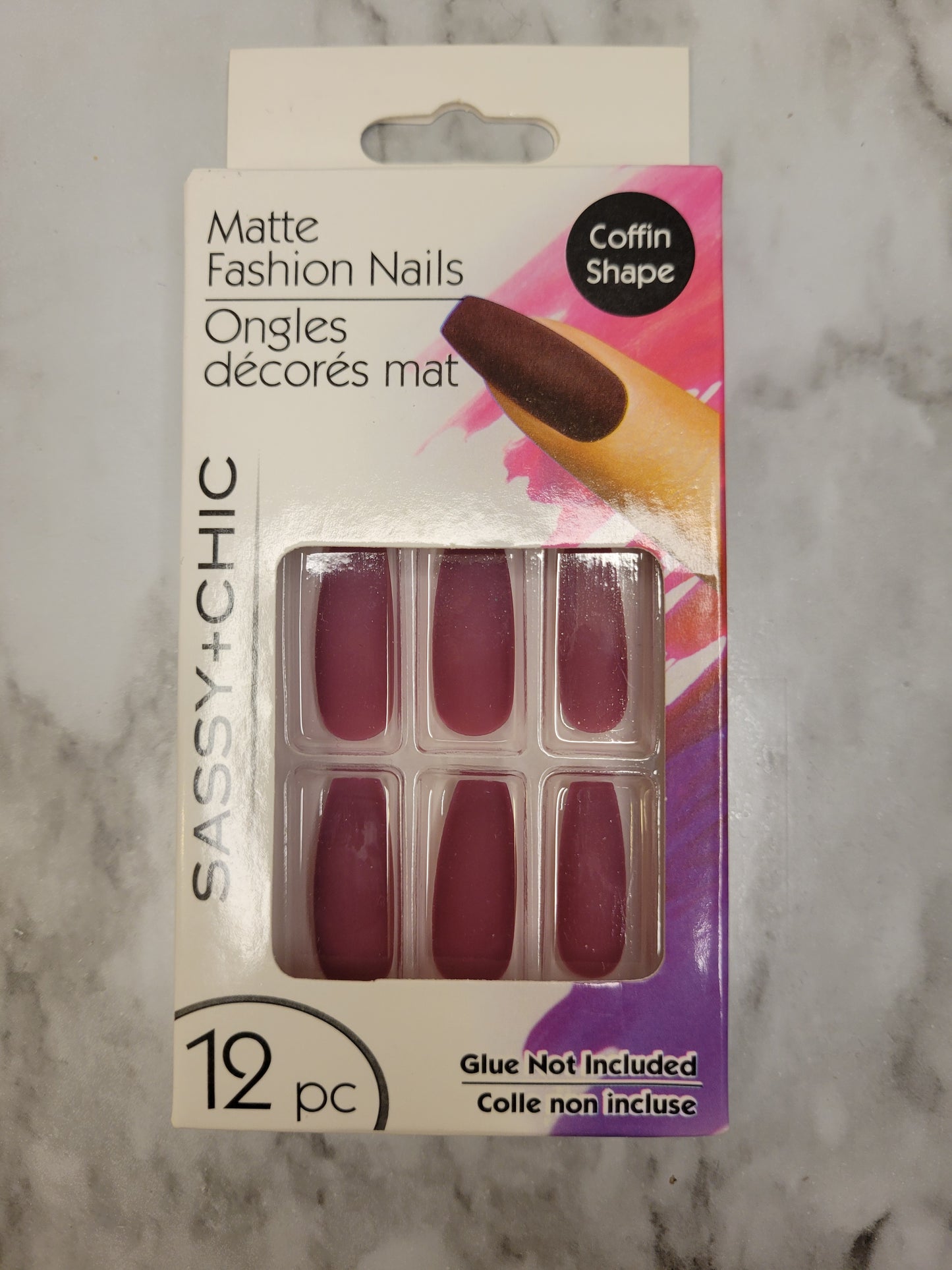 Sassy and Chic Matte Press-on Nails Fuchsia