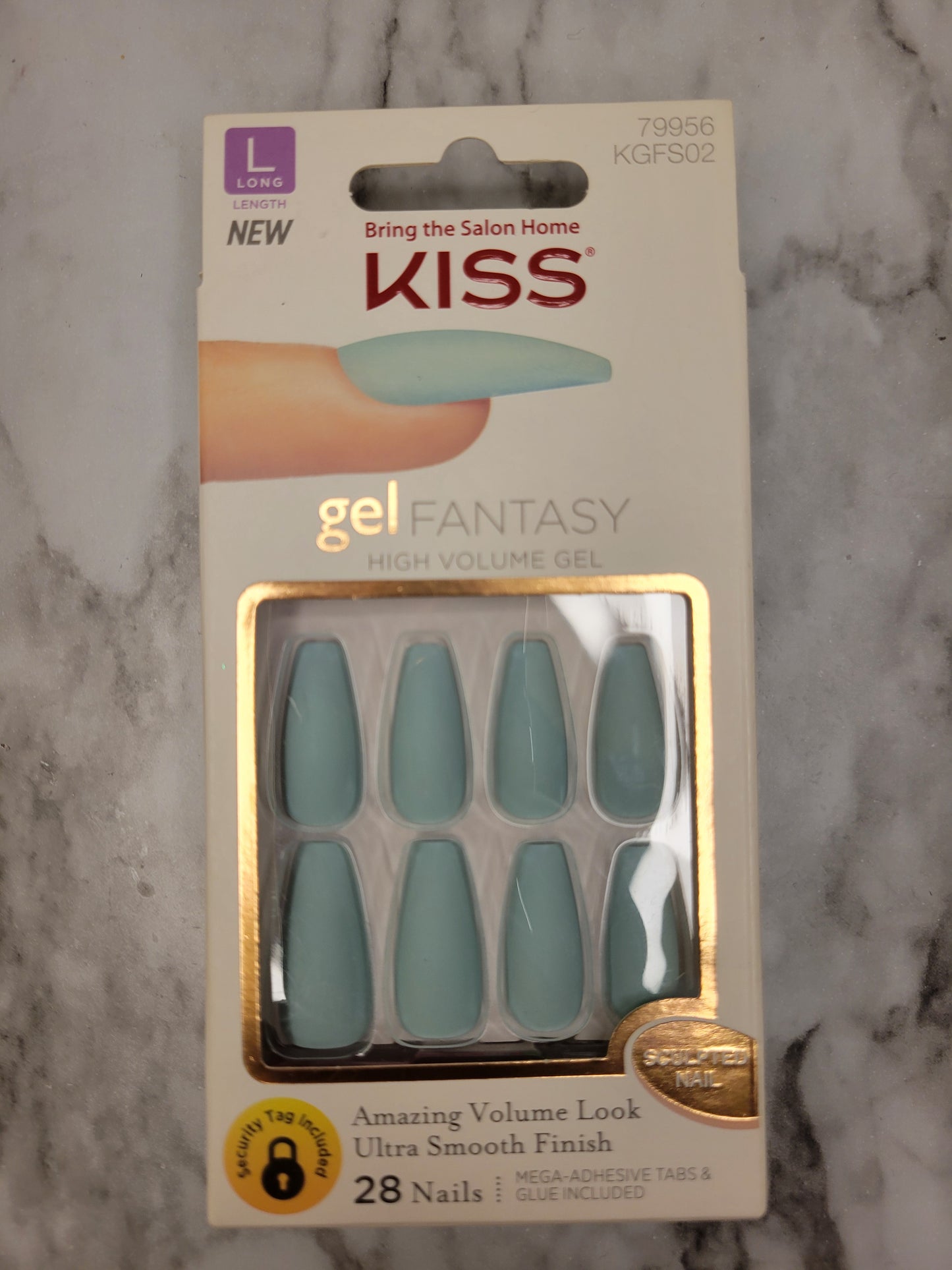 Kiss Gel Fantasy Matte Press-On Nails Light Blue